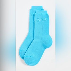 Jacquemus Les Chaussettes Logo Socks. Color: Blue. Size: M/L